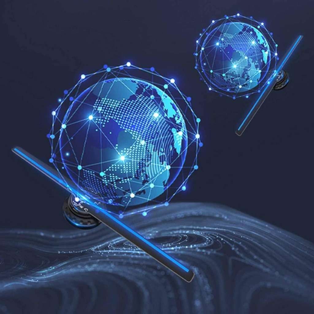 3D LED Air Imaging Holographic Video Projector Fan