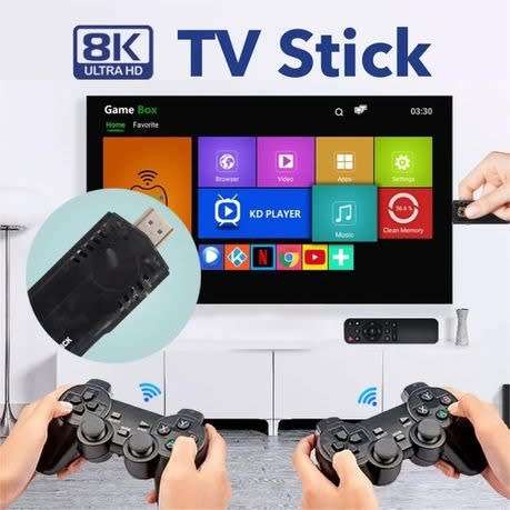 2 in 1 - 8K 64G Wireless Retro Classic TV Game Console & Media Box