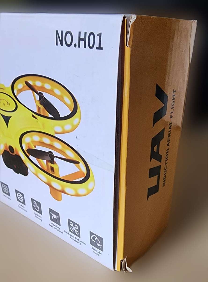 Drone Rc Quadcopter Aircraft Hand Sensor Drone with Smart Watch Controlled - Blue