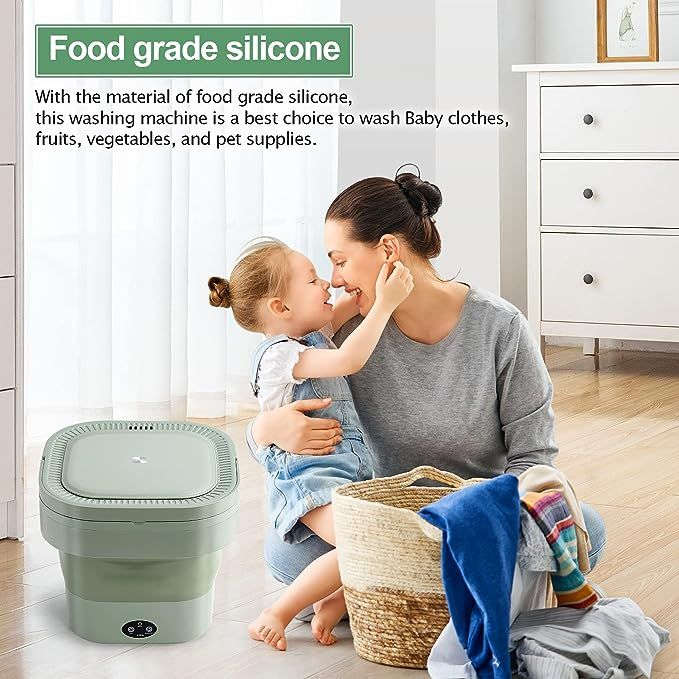 Portable Washing Machine 6.5L Foldable Mini Small Washer Automatic Drainage