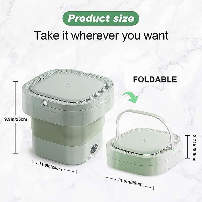 Portable Washing Machine 6.5L Foldable Mini Small Washer Automatic Drainage
