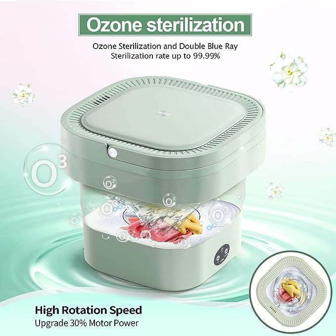 Portable Washing Machine 6.5L Foldable Mini Small Washer Automatic Drainage