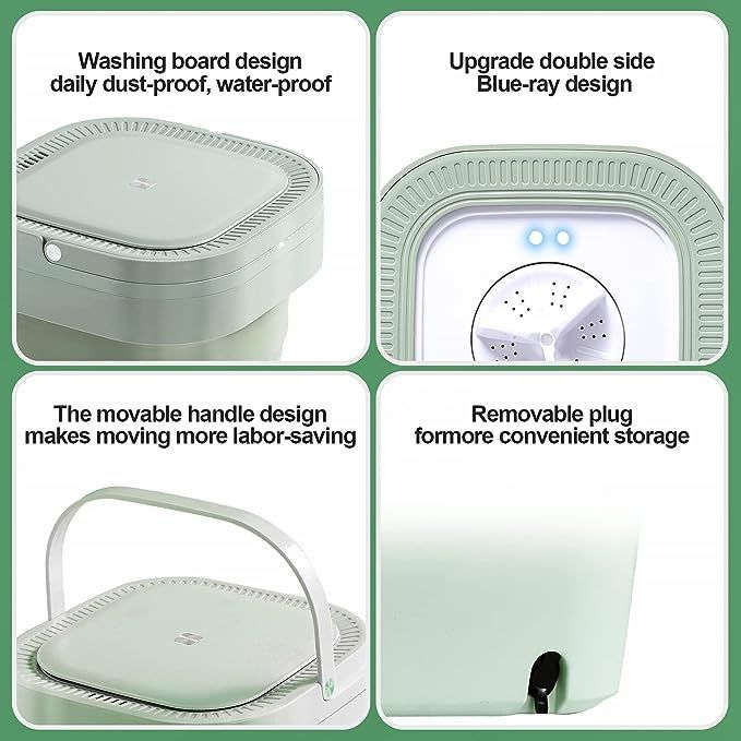 Portable Washing Machine 6.5L Foldable Mini Small Washer Automatic Drainage