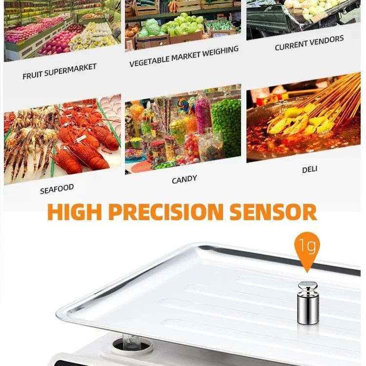 40 kg 2-in-1 digital scale with rechargeable battery and power supply