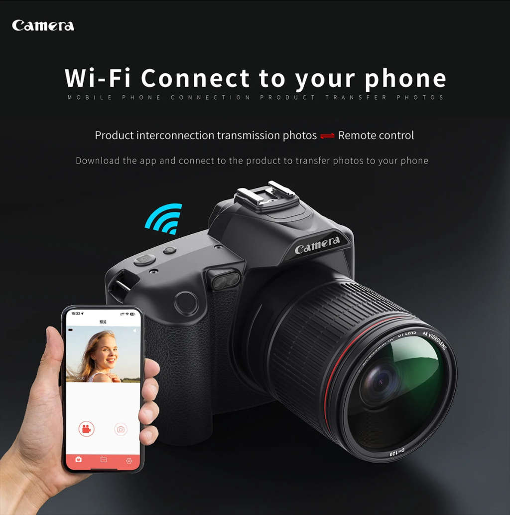 4K camera Night Shot 64 Million Pixel High-definition WIFI Digital Camera