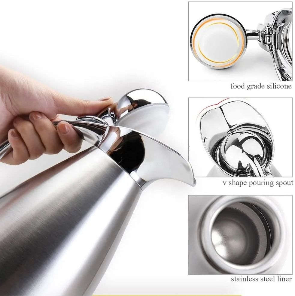 Thermal Vacuum Insulated Stainless Steel Flask Jug - 1.5 Litre