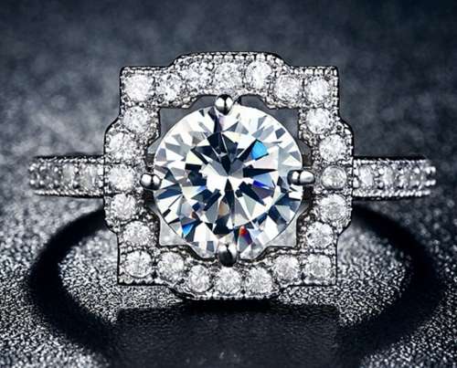Top quality beautiful simulated diamondladies ring
