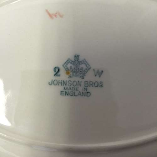 1950's Johnson Bros. Black and White Sailboats Plate Made in England