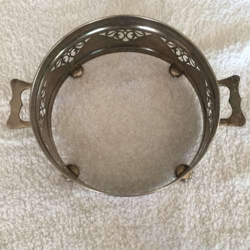 1920 Pierced Silver Plated Footed Tureen Stand with EPNS England Hallmark