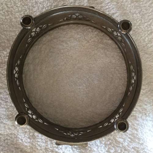 1920 Pierced Silver Plated Footed Tureen Stand with EPNS England Hallmark