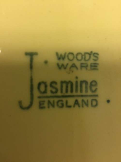 1940s Woods Ware Oval Yellow Jasmine Platter