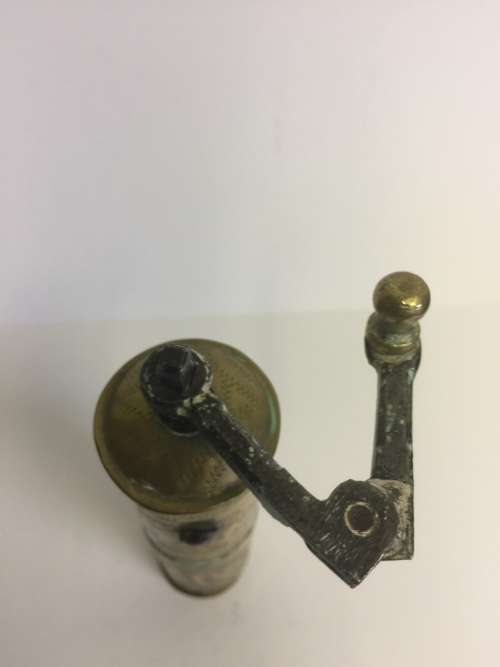 Vintage Antique Turkish Solid Brass Pepper Coffee Spice Grinder Mill