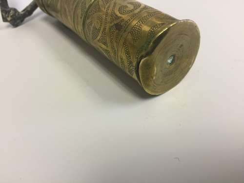 Vintage Antique Turkish Solid Brass Pepper Coffee Spice Grinder Mill