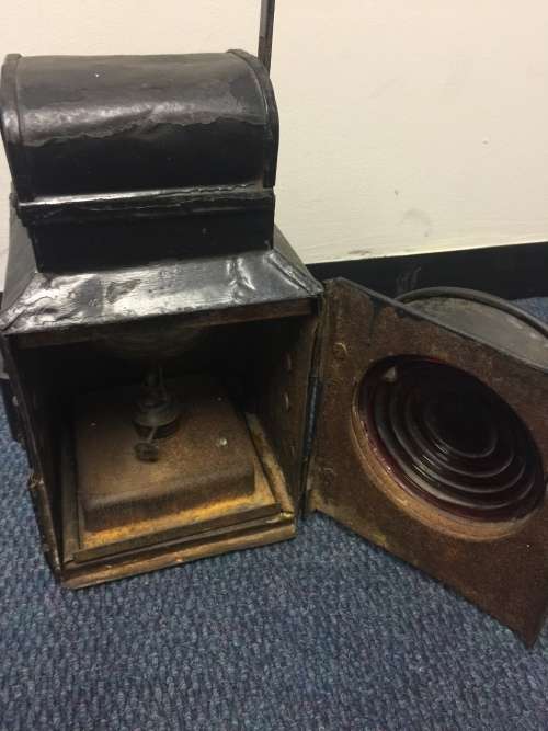 Genuine Old SAR/SAS Railway Lantern - Lenses intact - Nice and Rusty!