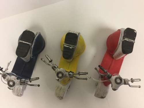 3 Metal Vespa Replicas Great Detail