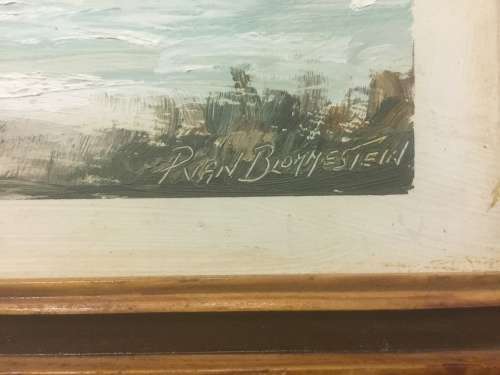 Framed Original Oil Painting by S A Artist P van Blommestein