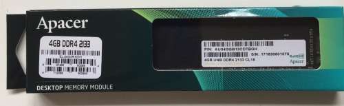 New Apacer 4GB DDR4 - 2133Mhz Desktop Memory