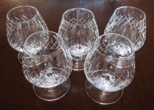 5 SOMERSET CRYSTAL BRANDY BALLOONS