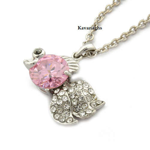 Kavanaghs - Sparkling Simulated Pink Diamond Pendant
