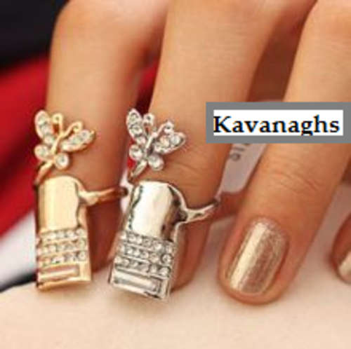The Kavanaghs Collection - Silvery Rhinestone Fingertip Ring