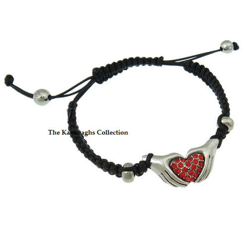 From the Kavanaghs Collection - Sparkling Rhinestone Woven Heart Bracelet