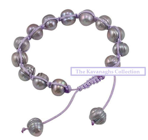 From the Kavanaghs Collection - Lavender Freshwater Pearl Shamballa Bracelet