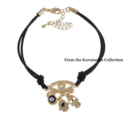 From the Kavanaghs Collection - Lovely Black Hamsa Bracelet