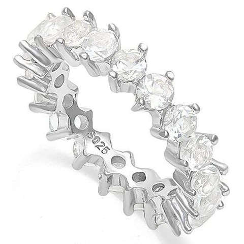 3.42cts Genuine White Topaz Ring