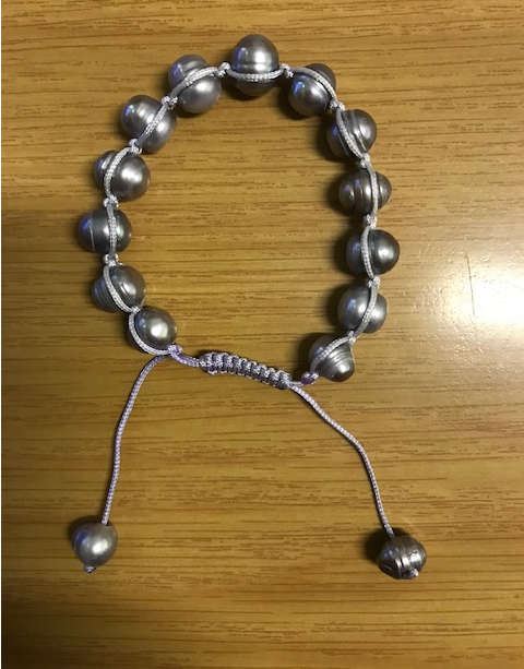 Lovely 9mm Lavender Adjustable Cultured Genuine Freshwater Pearl Bracelet