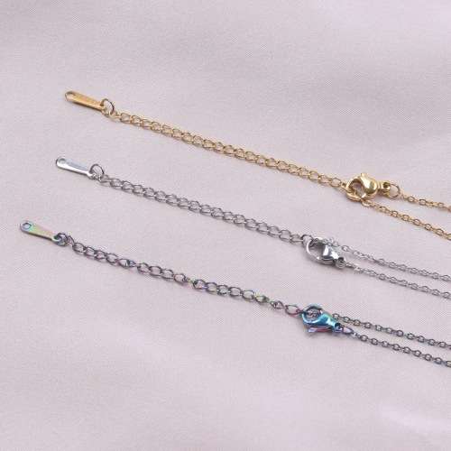 Lovely 45mm Stainless Steel, Adjustable to fit all sizes, Necklace - Silver color