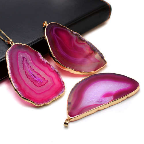 Natural Agate Pendant Stunning 3.5cm x 7.5cm