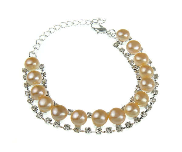 KAVANAGHS - 11000 positive ratings - Lovely 8mm Genuine Pearl Bracelet with extender chain