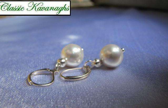 From the Kavanaghs collection - 10mm White South Sea Shell Pearl Earrings