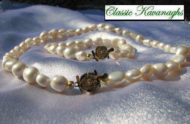 From the Kavanaghs Collection - Exquisite HUGE Genuine Fresh Water Pearl Necklace and Bracelet Set