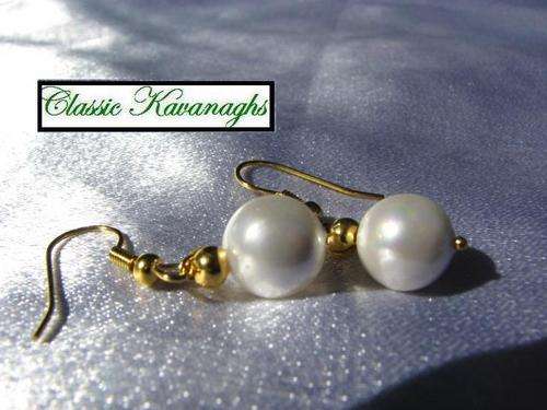 From the Kavanaghs collection - 10mm White South Sea Shell Pearl Earrings