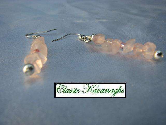 From the Kavanaghs collection - Natural Rose Quartz Earrings