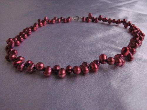 From the Kavanaghs Collection - Wine Red Freshwater Pearl Necklace