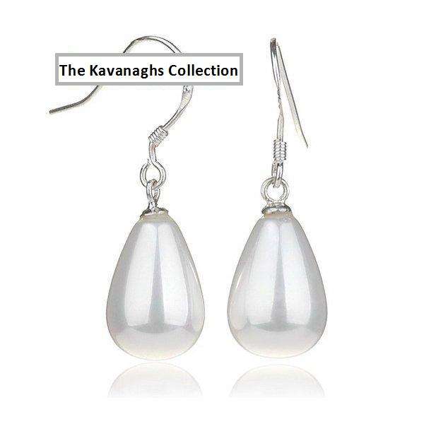 The Kavanaghs Collection - Tear Drop South Sea Shell Pearl Earrings