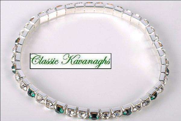 The Kavanaghs Collection - Simulated Diamond and Emerald Bracelet