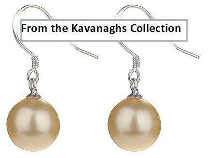 The Kavanaghs Collection - 12mm Golden South Sea Shell Pearl Earrings