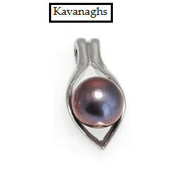 From the Kavanaghs Collection - 8mm Cultured Black Freshwater Pearl Pendant