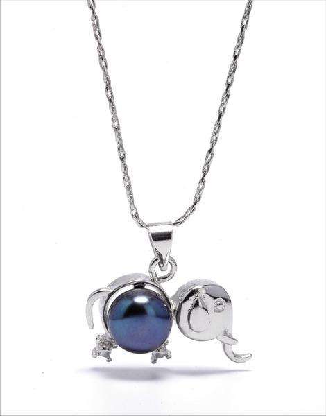 From the Kavanaghs Collection - 8mm Cultured Black Freshwater Pearl Pendant