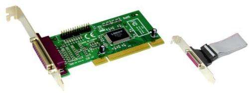 pci 2 port lpt parallel printer card w/lp bracket