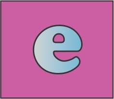 5cm Acrylic Mirror Alphabet Letter Lowercase e