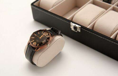 12 Slots PU Leather Watch Box
