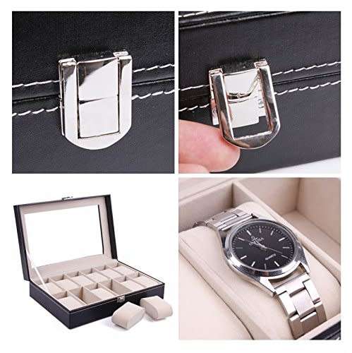 12 Slots PU Leather Watch Box