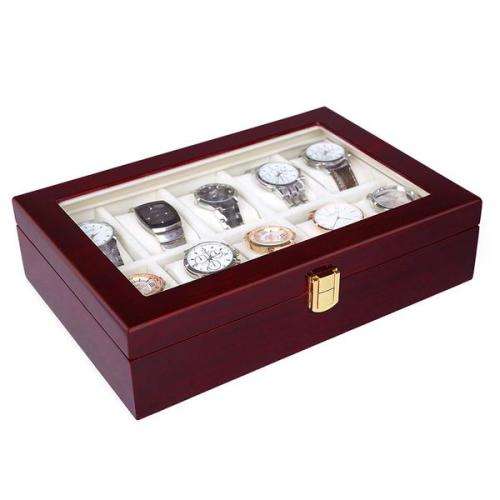 12 Slots cherry Wood Watch Box