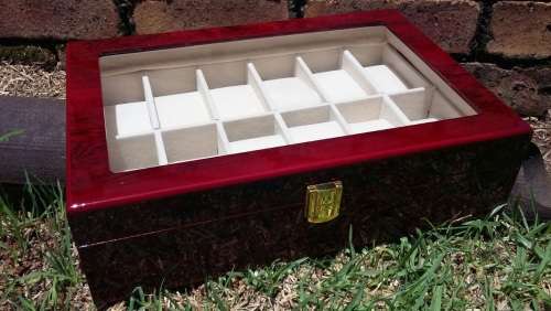 12 Slots cherry Wood Watch Box