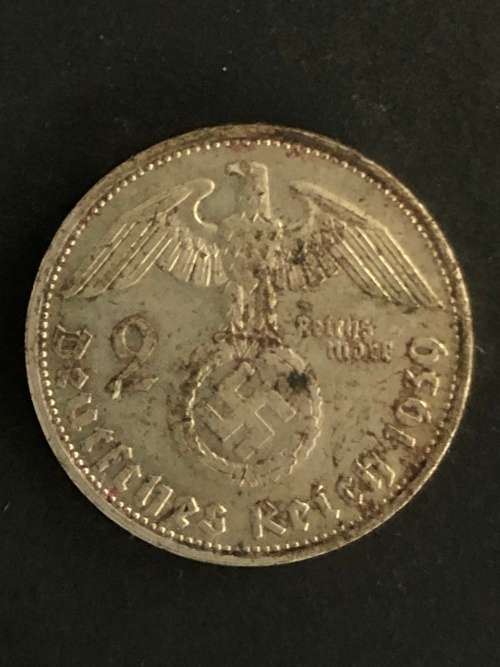 German Third Reich 1939 2 Reichsmark Coin