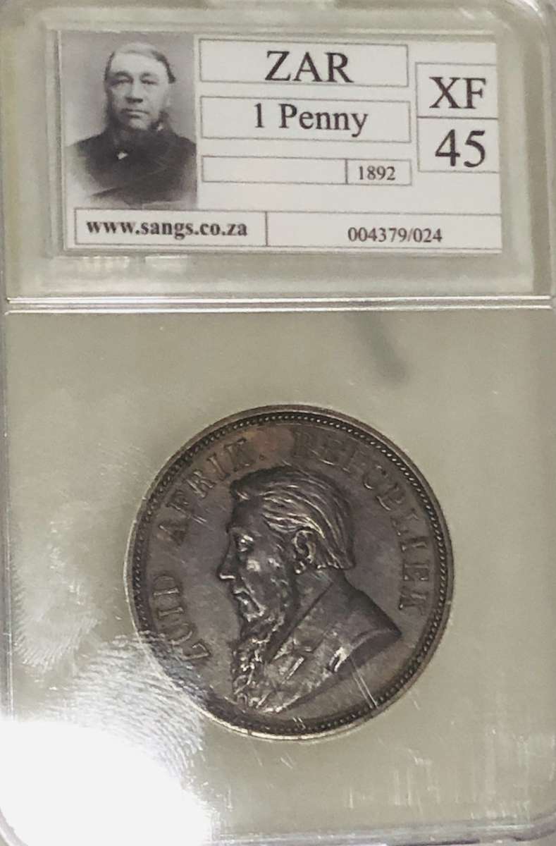 1892 Penny XF 45